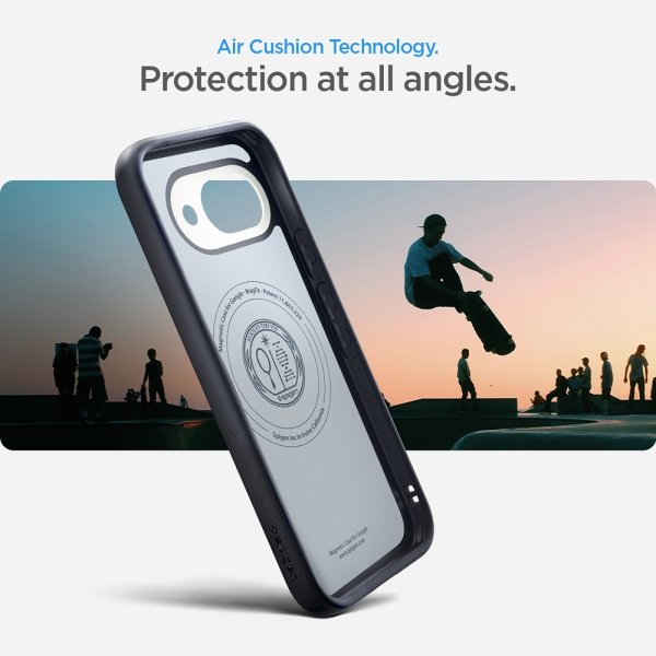 Spigen Google Pixel 9a -suojakuori Nano Pop MagFit, Black Sesame