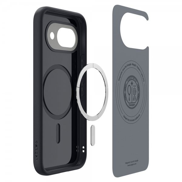 Spigen Google Pixel 9a -suojakuori Nano Pop MagFit, Black Sesame
