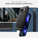 Spigen Google Pixel 9a suojakuori Rugged Armor MagFit Matte Black