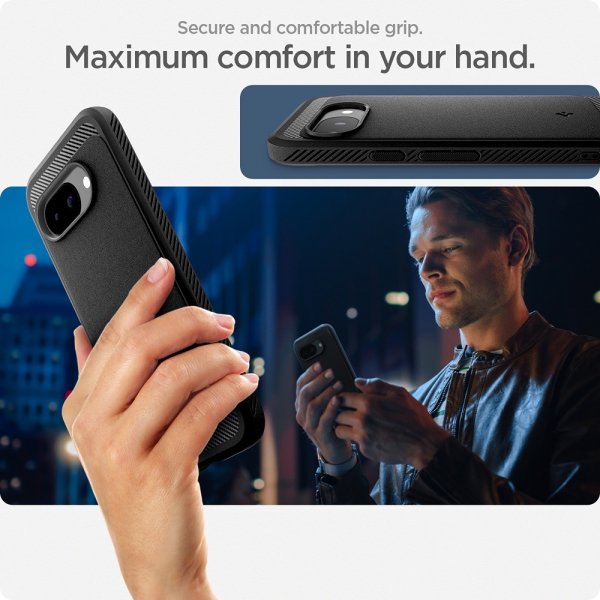 Spigen Google Pixel 9a suojakuori Rugged Armor MagFit Matte Black