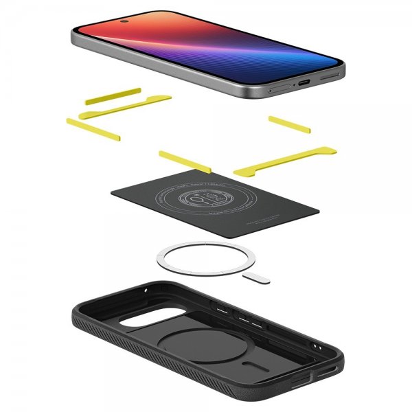 Spigen Google Pixel 9a suojakuori Rugged Armor MagFit Matte Black