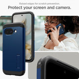 Spigen Google Pixel 9a Tough Armor MagFit -suojakuori, laivastonsininen