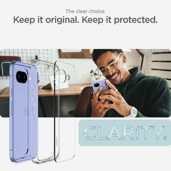 Spigen Google Pixel 9a -suojakuori Ultra Hybrid Crystal Clear