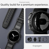Spigen Google Pixel Watch 1/2/3 41mm Ranneke ja Suojakuori Rugged Armor Pro Musta