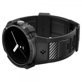 Spigen Google Pixel Watch 1/2/3 41mm Ranneke ja Suojakuori Rugged Armor Pro Musta