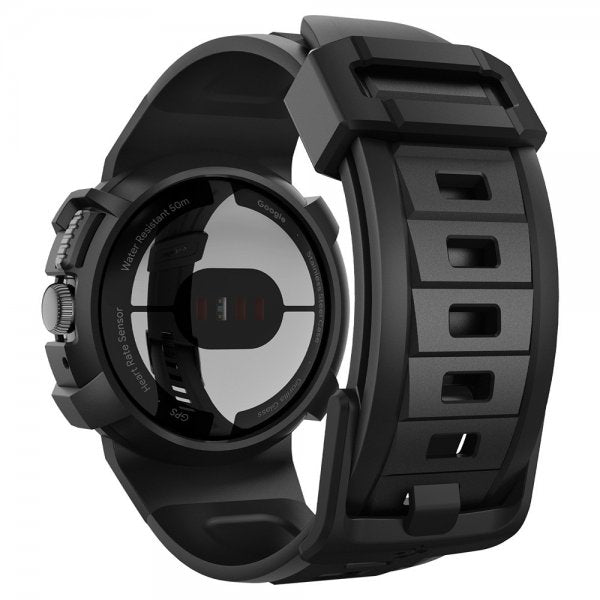 Spigen Google Pixel Watch 1/2/3 41mm Ranneke ja Suojakuori Rugged Armor Pro Musta