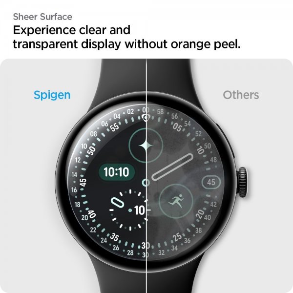 Spigen Google Pixel Watch 3/4 41mm Näytönsuoja EliteShield EZ Fit 2-pakkaus