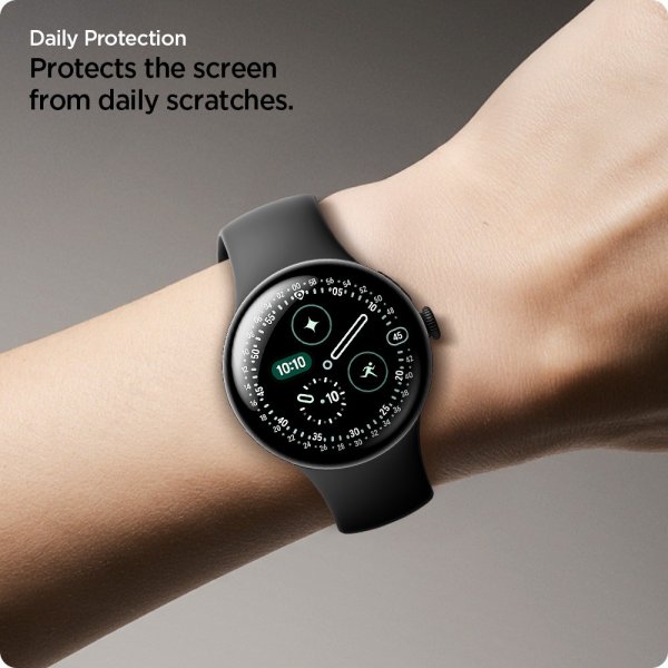 Spigen Google Pixel Watch 3/4 41mm Näytönsuoja EliteShield EZ Fit 2-pakkaus