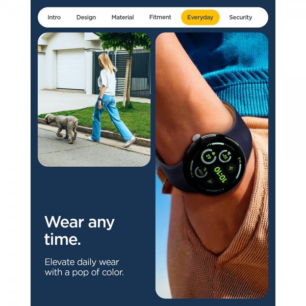 Spigen Google Pixel Watch 3/4 45mm ranneke Nano Pop Blueberry Navy