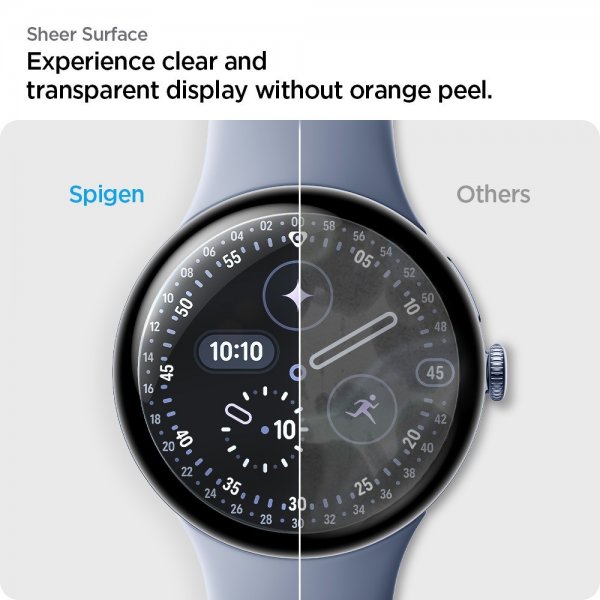 Spigen Google Pixel Watch 3/4 45mm näytönsuoja EliteShield EZ Fit 2-pakkaus