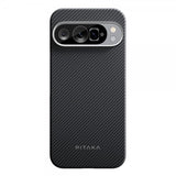Pitaka Google Pixel 9/Pixel 9 Pro Kuori Ultra-Slim Case MagSafe Black/Grey Twill
