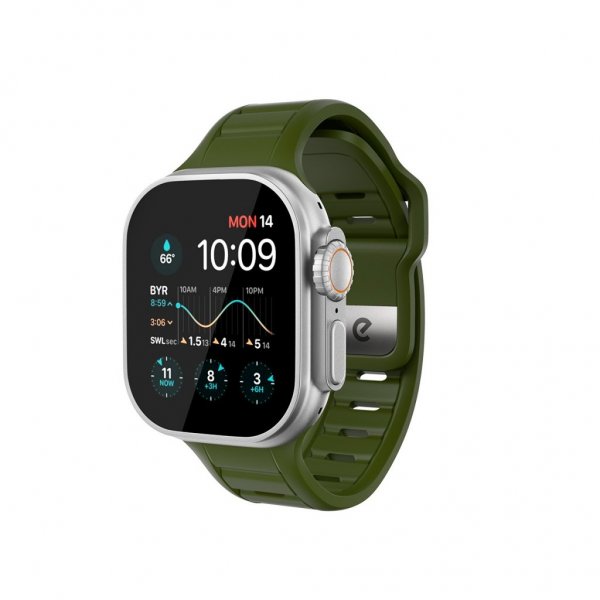 KeyBudz Apple Watch 44/45/46mm/Apple Watch Ultra -ranneke Journey Forest Green