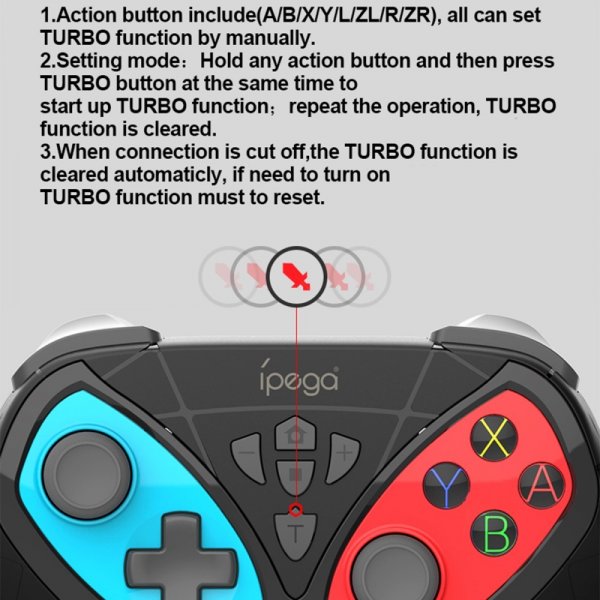 Ipega Mukava Langaton Peliohjain Nintendo Switchille/PC:lle/PS3:lle