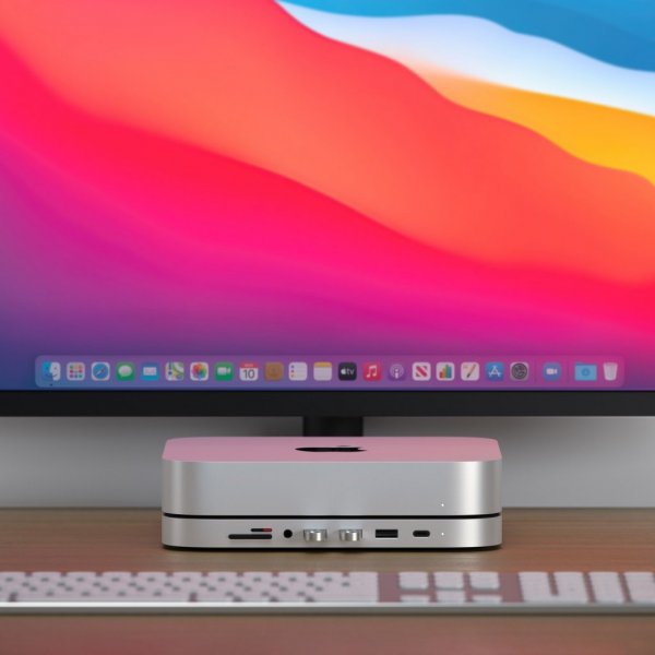 Satechi Type-C Aluminum Stand & Hub Mac Minille, hopea