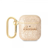 Guess AirPods 1/2 Kuoret Glitter Flakes Kulta