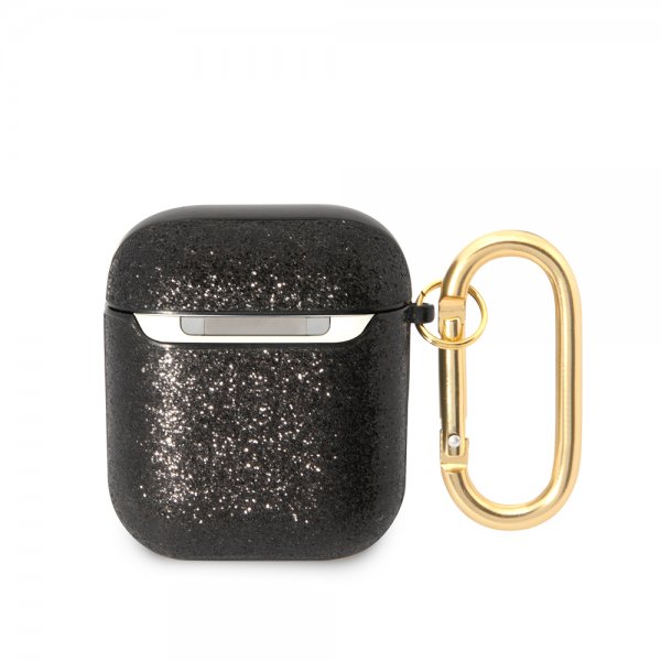 Guess AirPods 1/2 Kuoret Glitterhiutaleita Musta