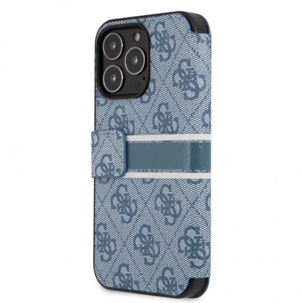 Guess iPhone 13 Pro -kotelo Printed Stripe, sininen