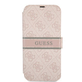 Guess iPhone 13 Pro Suojakuori Printed Stripe Rosa