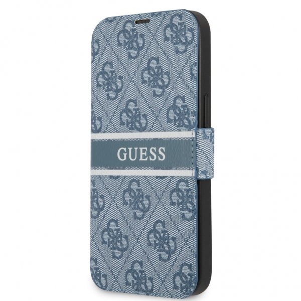Guess iPhone 13 Pro Max -suojakuori painetulla sinisellä raidalla