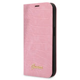 Guess iPhone 14 Plus Suojakotelo Croco Vaaleanpunainen