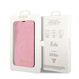 Guess iPhone 14 Pro Max Suojakuori Croco Rosa