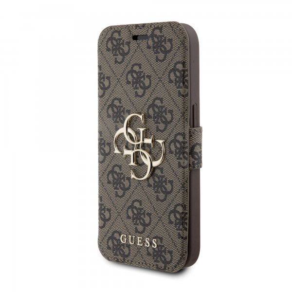 Guess iPhone 15 Pro Kotelo 4G Logo Ruskea
