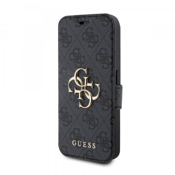 Guess iPhone 15 Pro Kotelo 4G Logo Harmaa