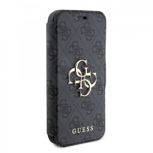 Guess iPhone 15 Pro Kotelo 4G Logo Harmaa