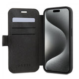 Guess iPhone 15 Pro Kotelo 4G Logo Harmaa