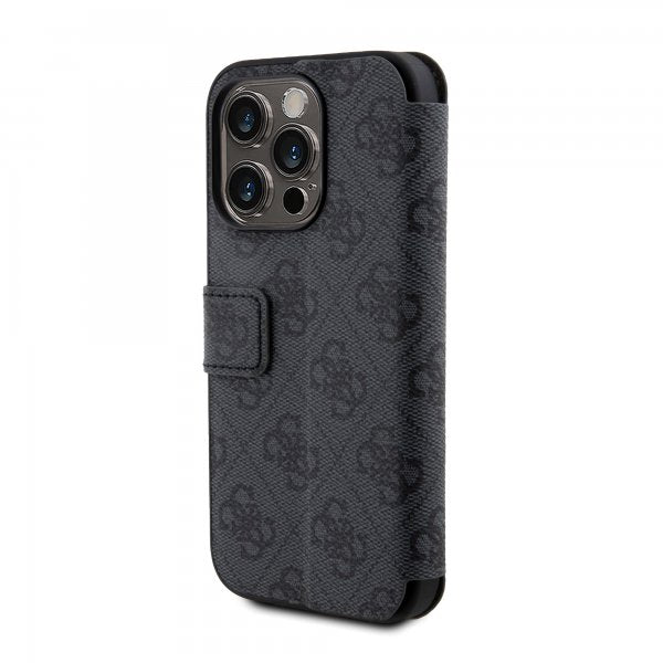 Guess iPhone 15 Pro Kotelo 4G Logo Harmaa