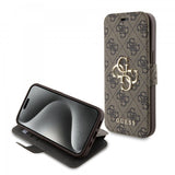 Guess iPhone 15 -suojakuori 4G Logo, ruskea