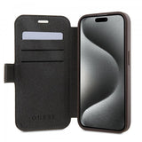 Guess iPhone 15 -suojakuori 4G Logo, ruskea