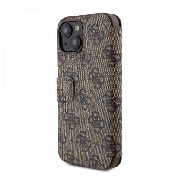 Guess iPhone 15 -suojakuori 4G Logo, ruskea