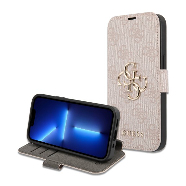 Guess iPhone 15 Pro Max Suojakuori 4G Logo Pinkki