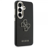 Guess Samsung Galaxy S26 Kuori 4G Logo Grained Musta