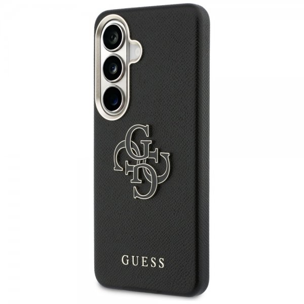 Guess Samsung Galaxy S26 Plus Kuori 4G Logo Grained Musta