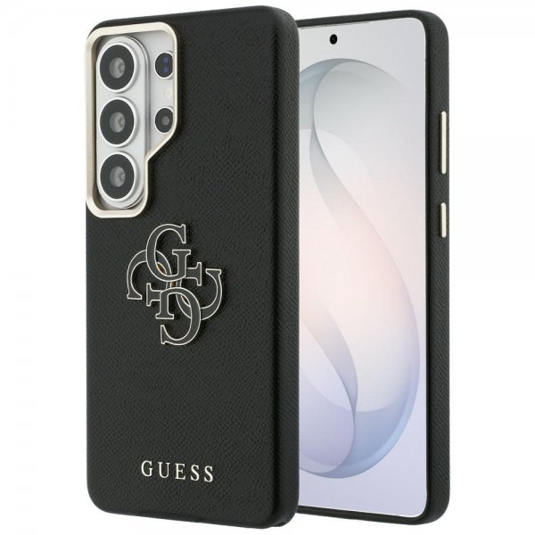 Guess Samsung Galaxy S26 Ultra Kuoret 4G Logo Grained Musta