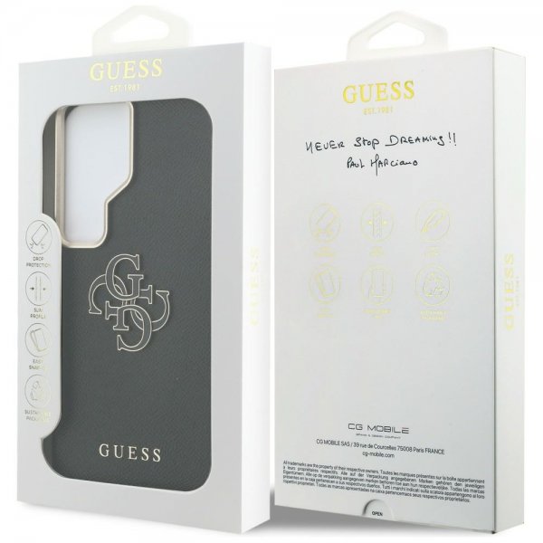 Guess Samsung Galaxy S26 Ultra Kuoret 4G Logo Grained Musta