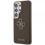 Guess Samsung Galaxy S26 Ultra -suojakuori, 4G Logo, rakeinen, ruskea