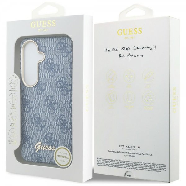 Guess Samsung Galaxy S26 Kuori 4G Script MagSafe Sininen