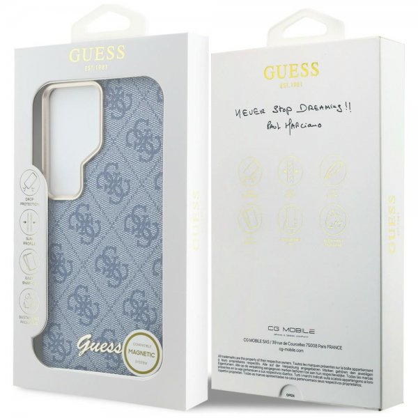 Guess Samsung Galaxy S26 Ultra Kuori 4G Script MagSafe Sininen