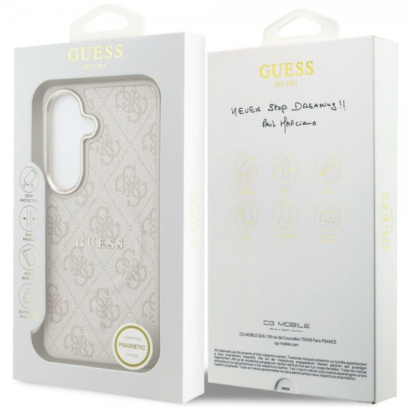 Guess Samsung Galaxy S26 Plus -kuori 4G Embossed MagSafe Pink