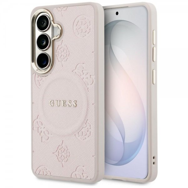 Guess Samsung Galaxy S26 Kuori Saffiano Peony MagSafe Roosa