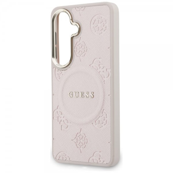 Guess Samsung Galaxy S26 Kuori Saffiano Peony MagSafe Roosa