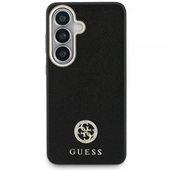 Guess Samsung Galaxy S26 Kuori Rhinestone Logo MagSafe Musta