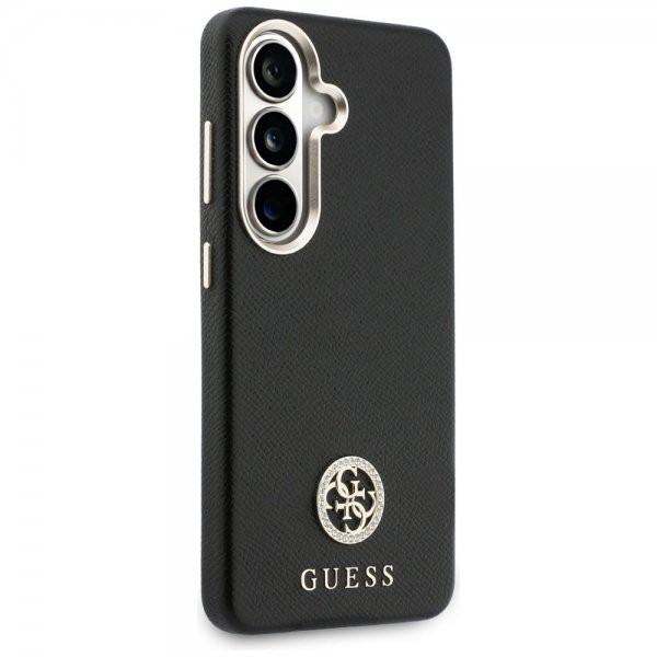 Guess Samsung Galaxy S26 Kuori Rhinestone Logo MagSafe Musta