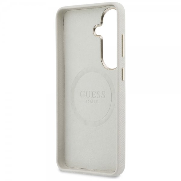Guess Samsung Galaxy S26 Plus Kotelo Timanttikuvioitu Logo MagSafe Beige
