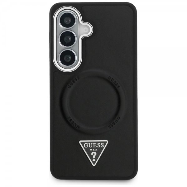 Guess Samsung Galaxy S26 Kuori Triangle Logo Kohokuvioitu MagSafe Musta