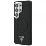 Guess Samsung Galaxy S26 Ultra Kuoret Triangle Logo Embossed MagSafe Musta
