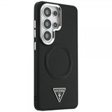 Guess Samsung Galaxy S26 Ultra Kuoret Triangle Logo Embossed MagSafe Musta